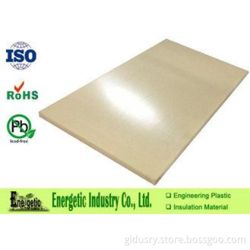 PA66 Beige Nylon Plastic Sheet with 7mm Thickness , 1100 x